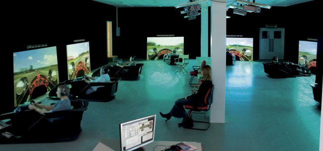 Just five of the ten pods at the F1 Race Centre!